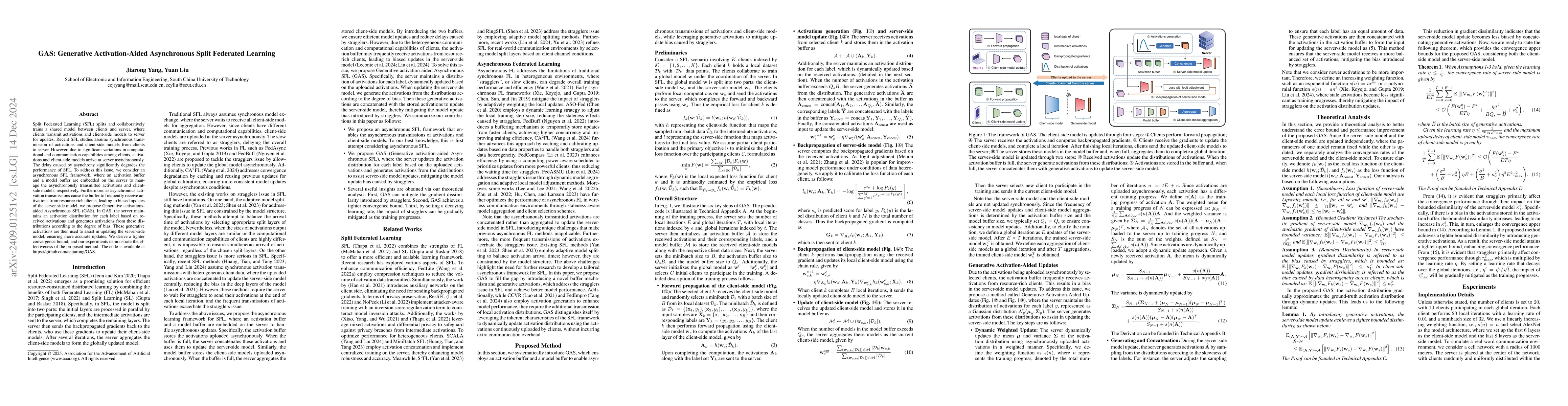 Thumbnail for GAS: Generative Activation-Aided Asynchronous Split Federated Learning
