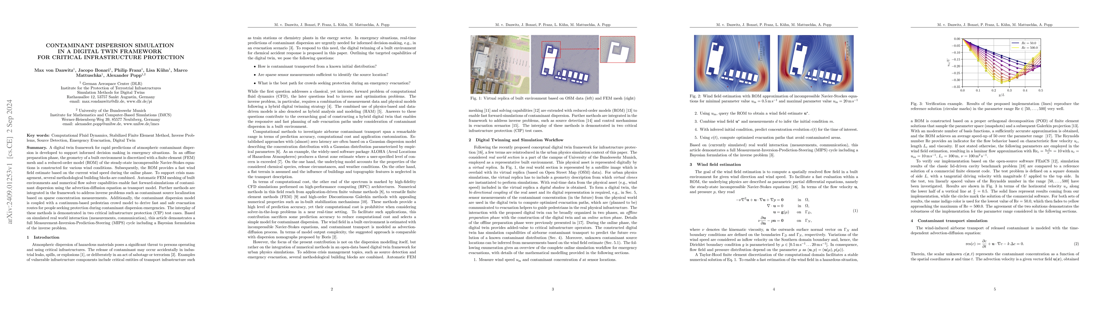 Thumbnail for Contaminant Dispersion Simulation in a Digital Twin Framework for
  Critical Infrastructure Protection