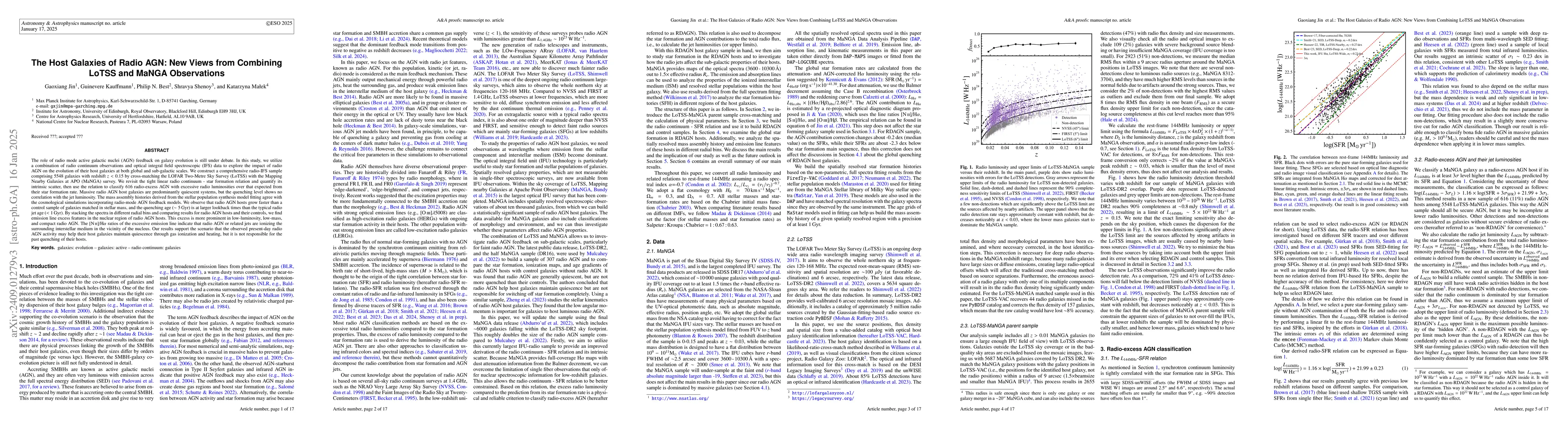 Thumbnail for The Host Galaxies of Radio AGN: New Views from Combining LoTSS and MaNGA
  Observations