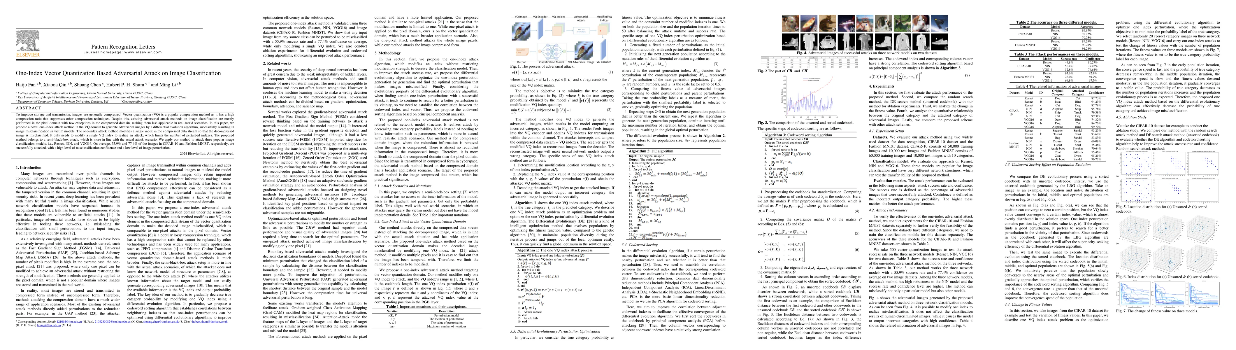 Thumbnail for One-Index Vector Quantization Based Adversarial Attack on Image
  Classification