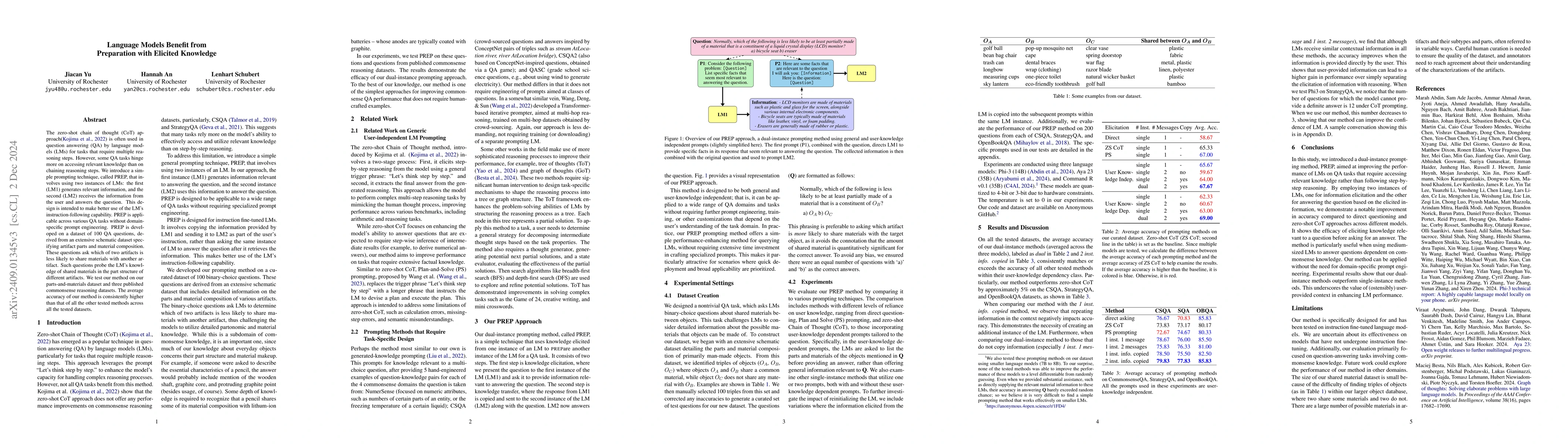 Thumbnail for Language Models Benefit from Preparation with Elicited Knowledge