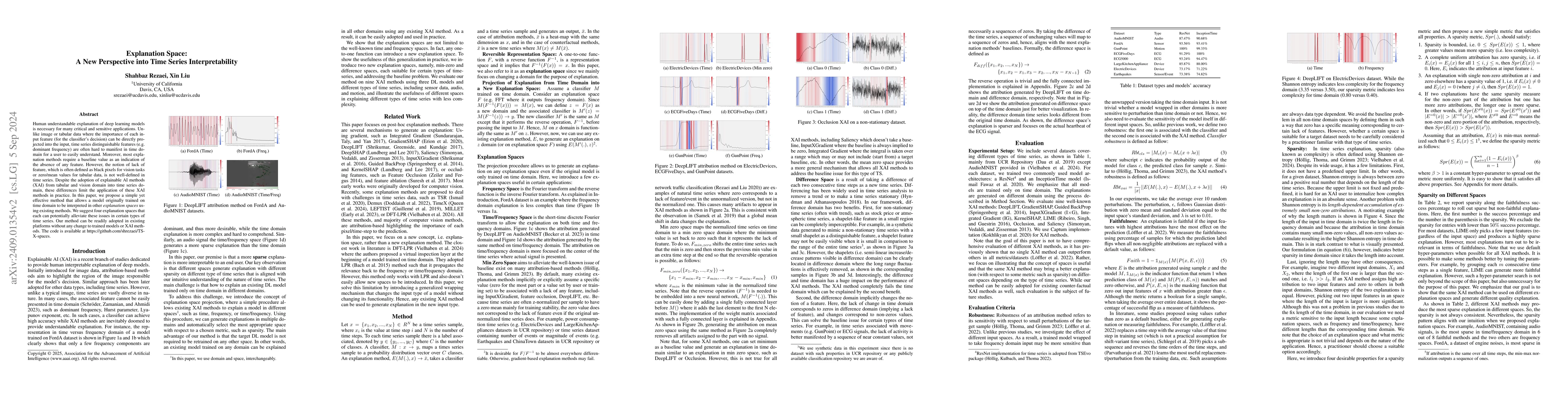 Thumbnail for Explanation Space: A New Perspective into Time Series Interpretability