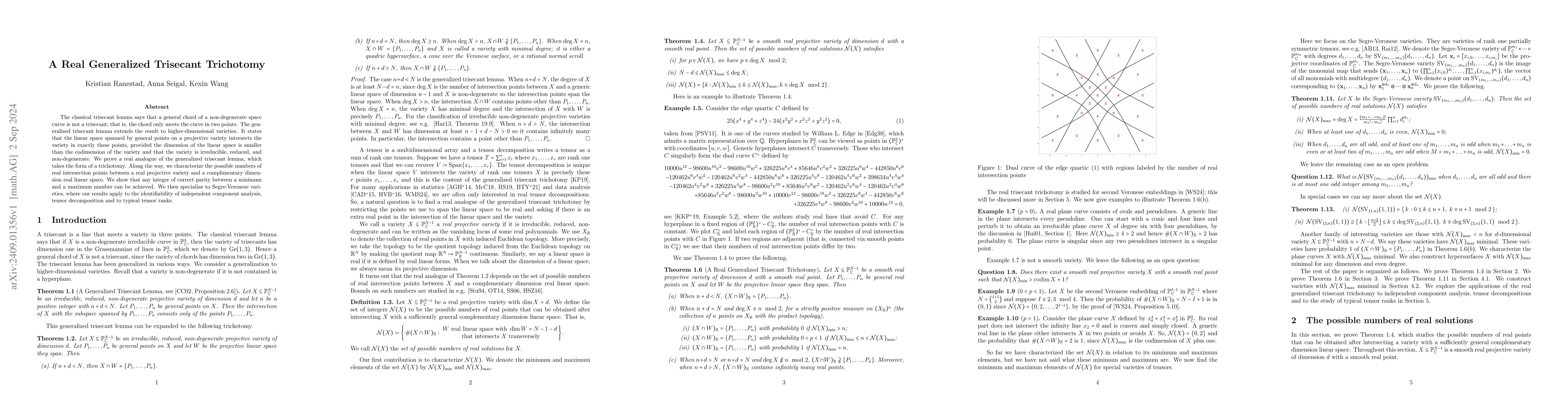 Thumbnail for A Real Generalized Trisecant Trichotomy