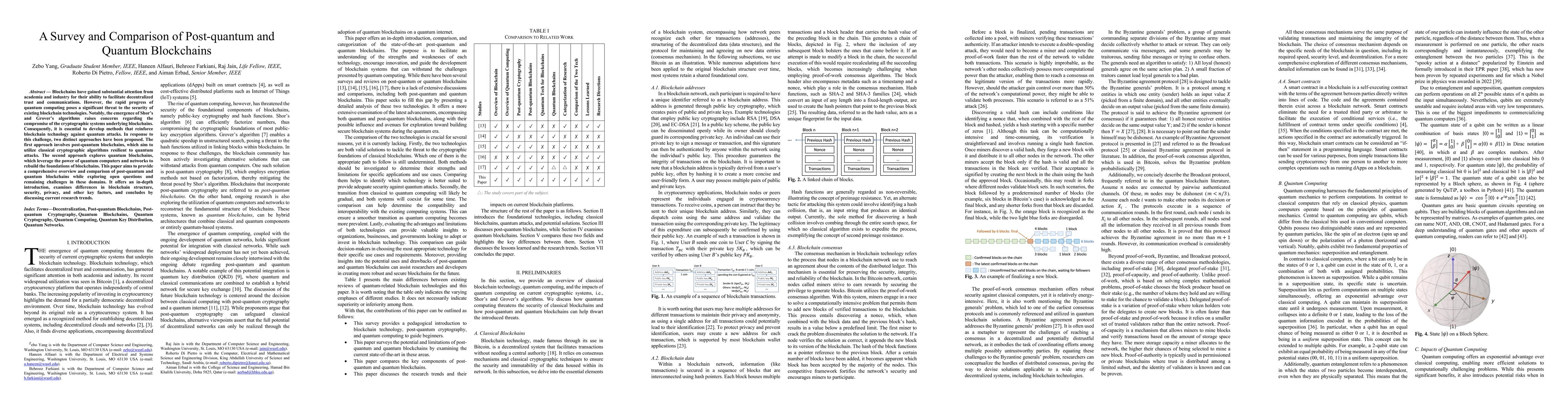 Thumbnail for A Survey and Comparison of Post-quantum and Quantum Blockchains