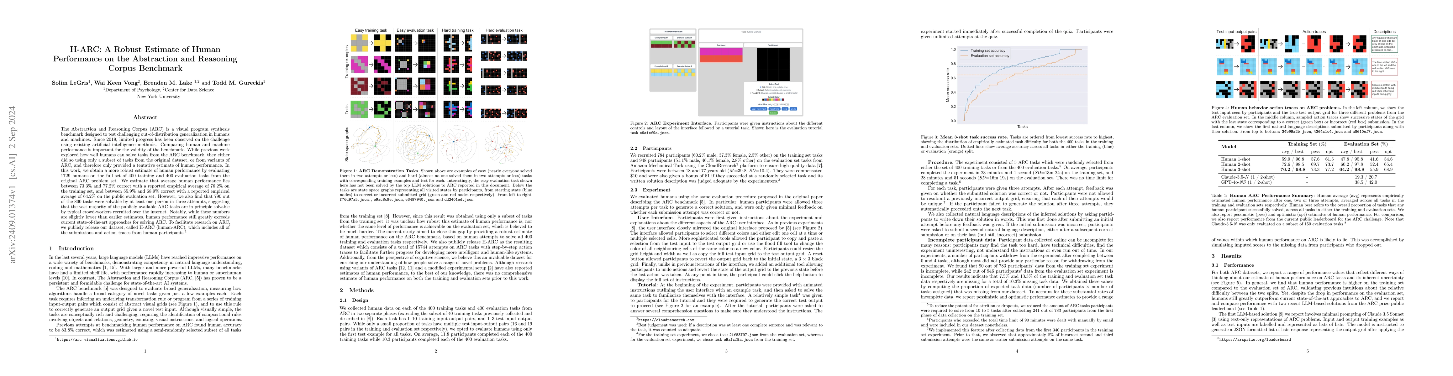Thumbnail for H-ARC: A Robust Estimate of Human Performance on the Abstraction and
  Reasoning Corpus Benchmark