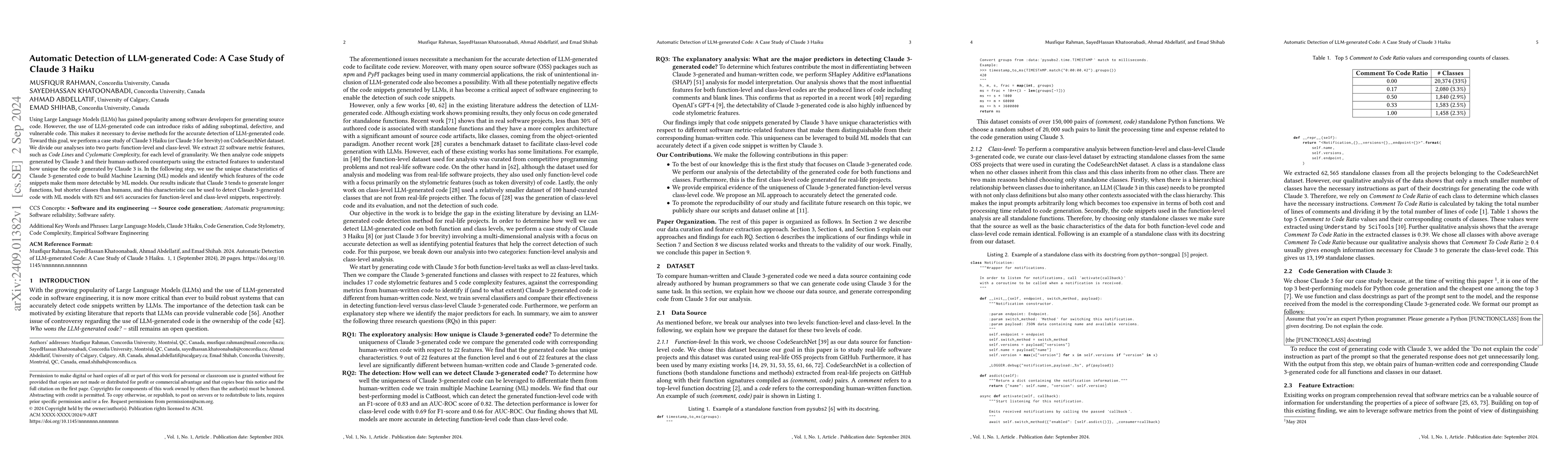 Thumbnail for Automatic Detection of LLM-generated Code: A Case Study of Claude 3
  Haiku