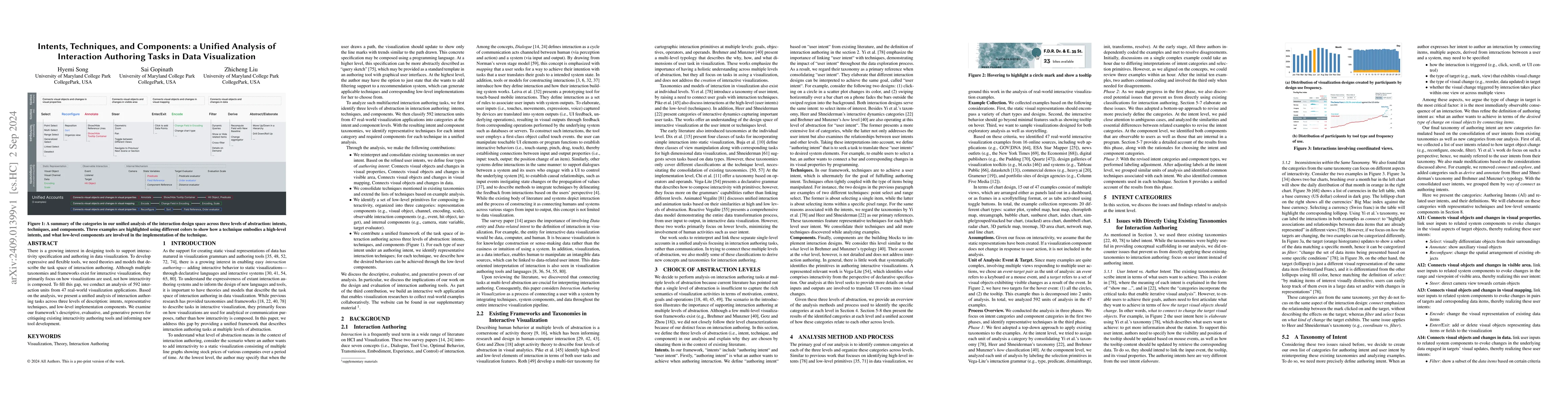 Thumbnail for Intents, Techniques, and Components: a Unified Analysis of Interaction
  Authoring Tasks in Data Visualization