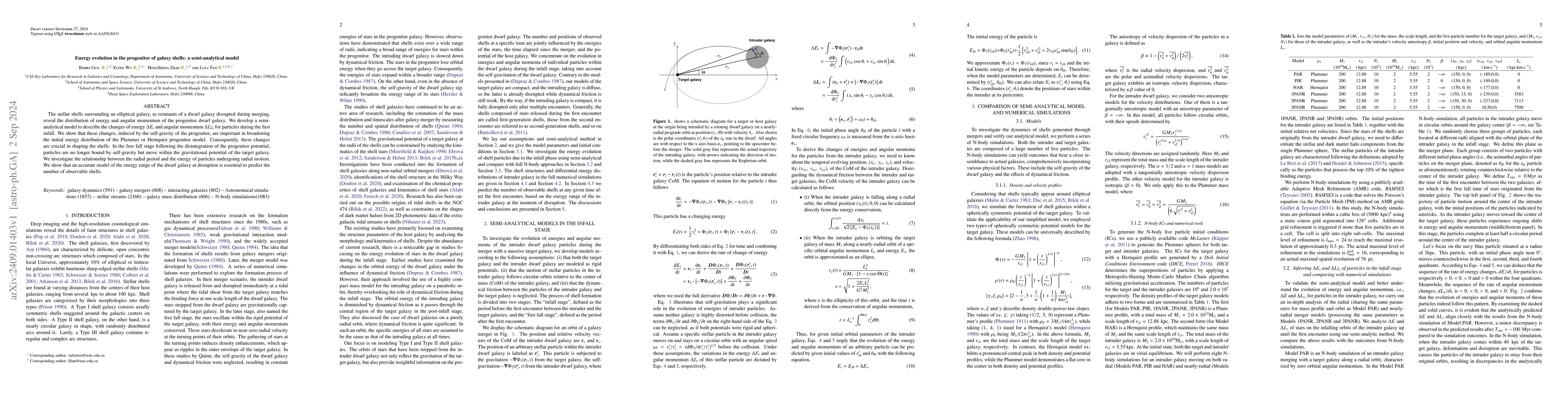 Thumbnail for Energy evolution in the progenitor of galaxy shells: a semi-analytical
  model