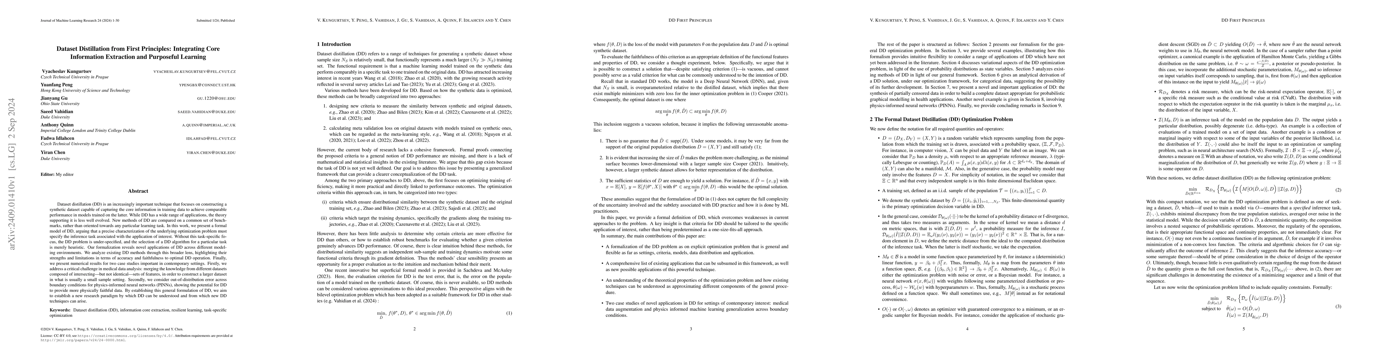 Thumbnail for Dataset Distillation from First Principles: Integrating Core Information
  Extraction and Purposeful Learning