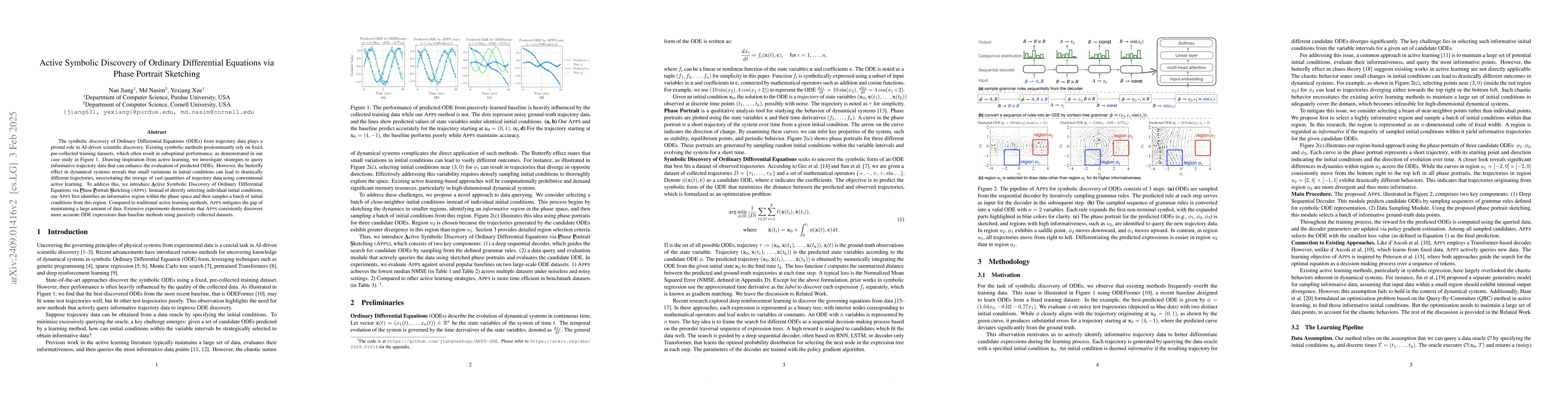 Thumbnail for Active Symbolic Discovery of Ordinary Differential Equations via Phase
  Portrait Sketching