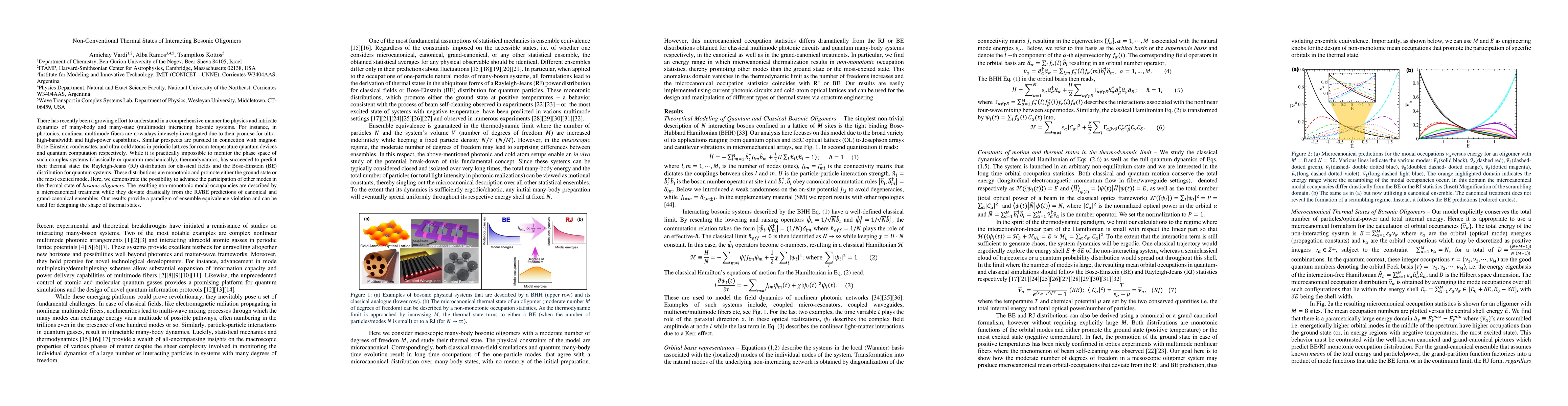 Thumbnail for Non-Conventional Thermal States of Interacting Bosonic Oligomers