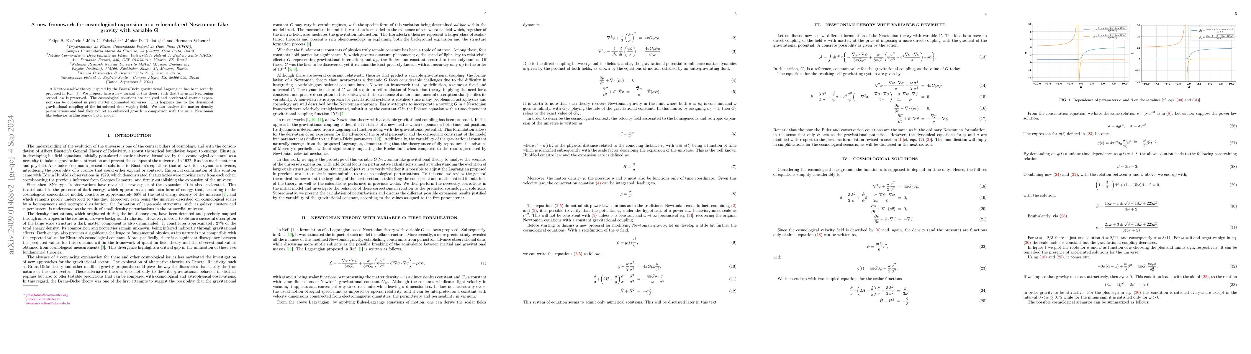 Thumbnail for A new framework for cosmological expansion in a reformulated
  Newtonian-Like gravity with variable G
