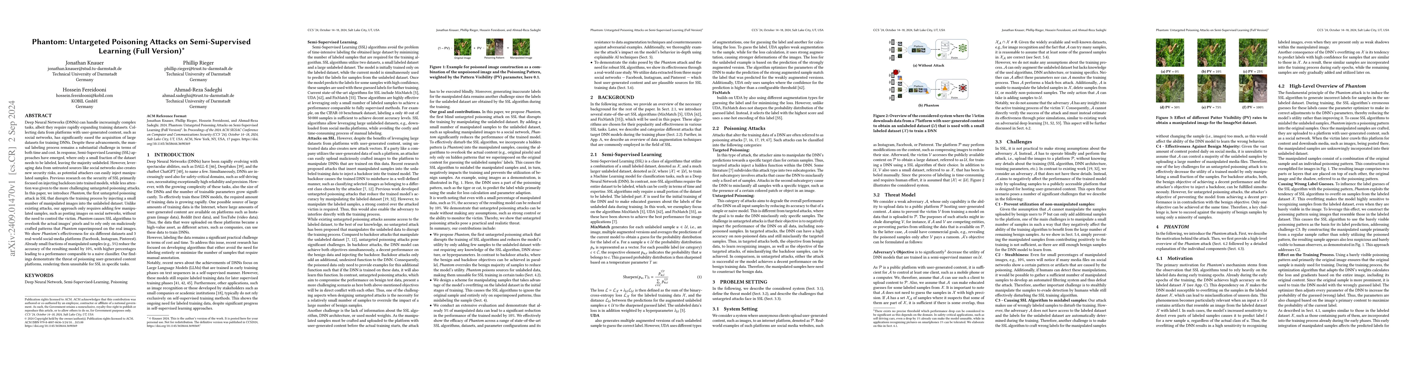 Thumbnail for Phantom: Untargeted Poisoning Attacks on Semi-Supervised Learning (Full
  Version)