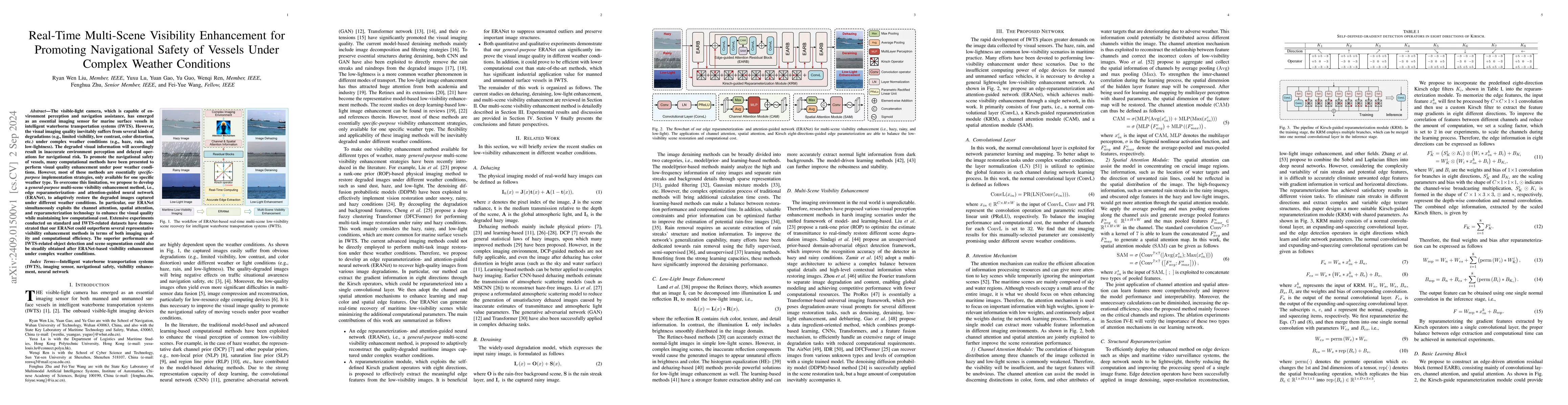 Thumbnail for Real-Time Multi-Scene Visibility Enhancement for Promoting Navigational
  Safety of Vessels Under Complex Weather Conditions