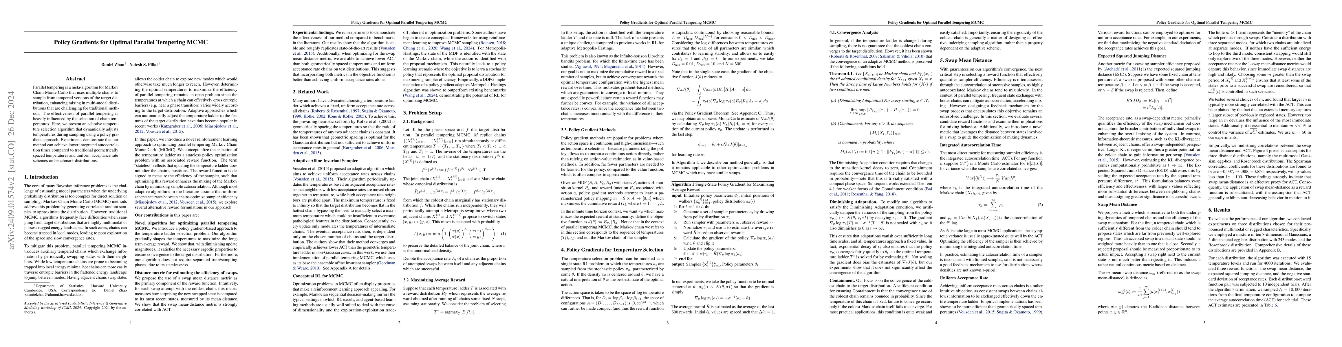 Thumbnail for Policy Gradients for Optimal Parallel Tempering MCMC