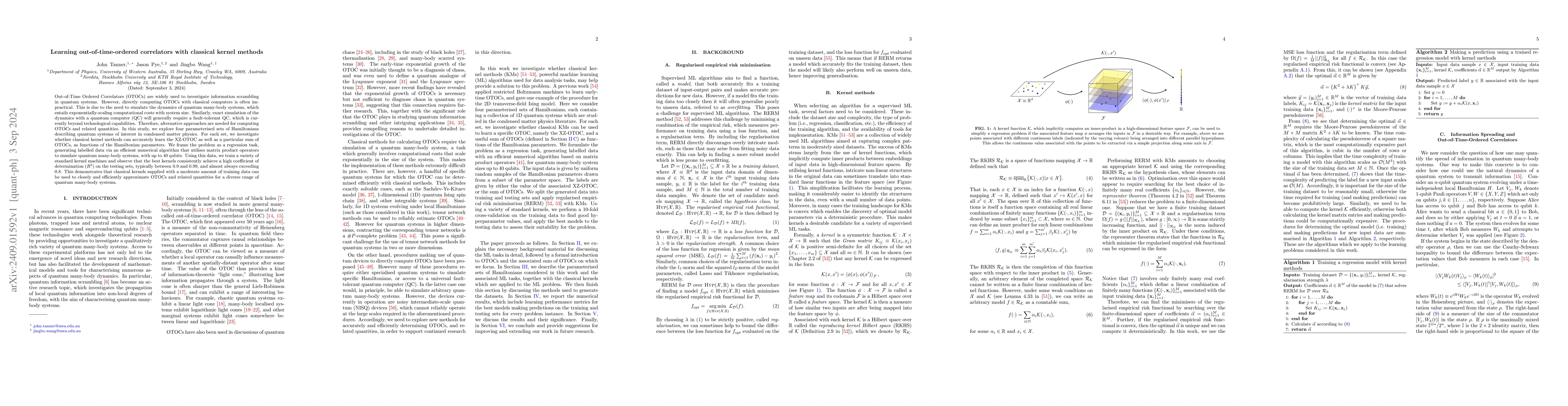 Thumbnail for Learning out-of-time-ordered correlators with classical kernel methods