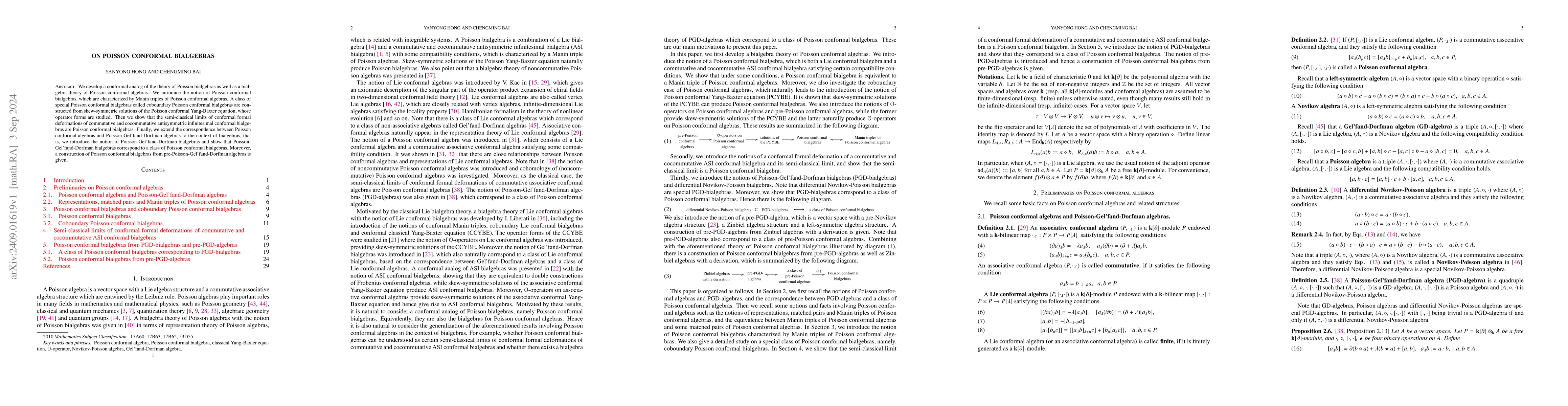 Thumbnail for On Poisson conformal bialgebras