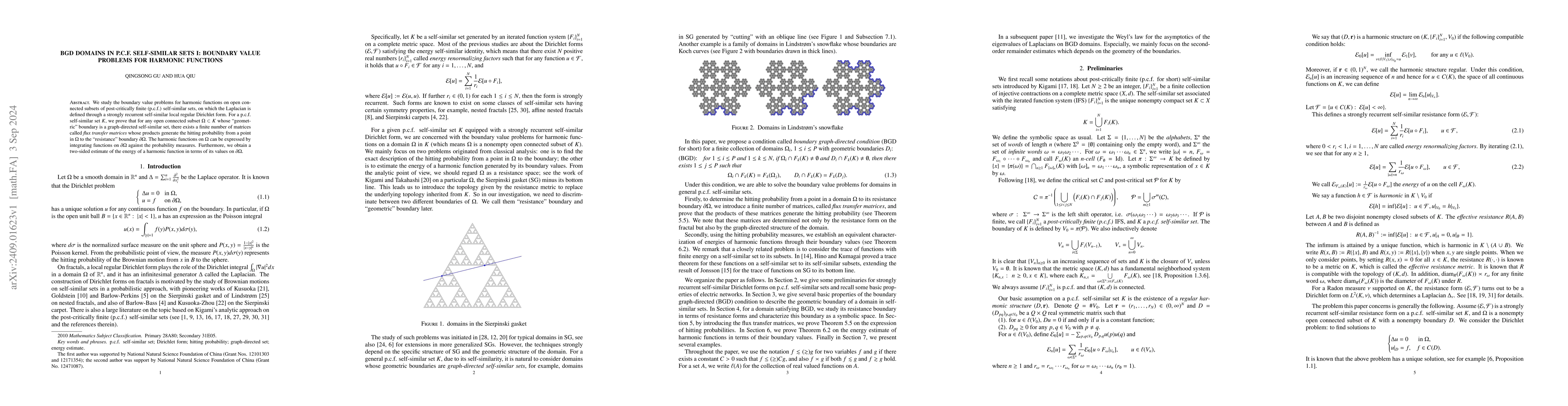 Thumbnail for BGD domains in p.c.f. self-similar sets I: boundary value problems for
  harmonic functions