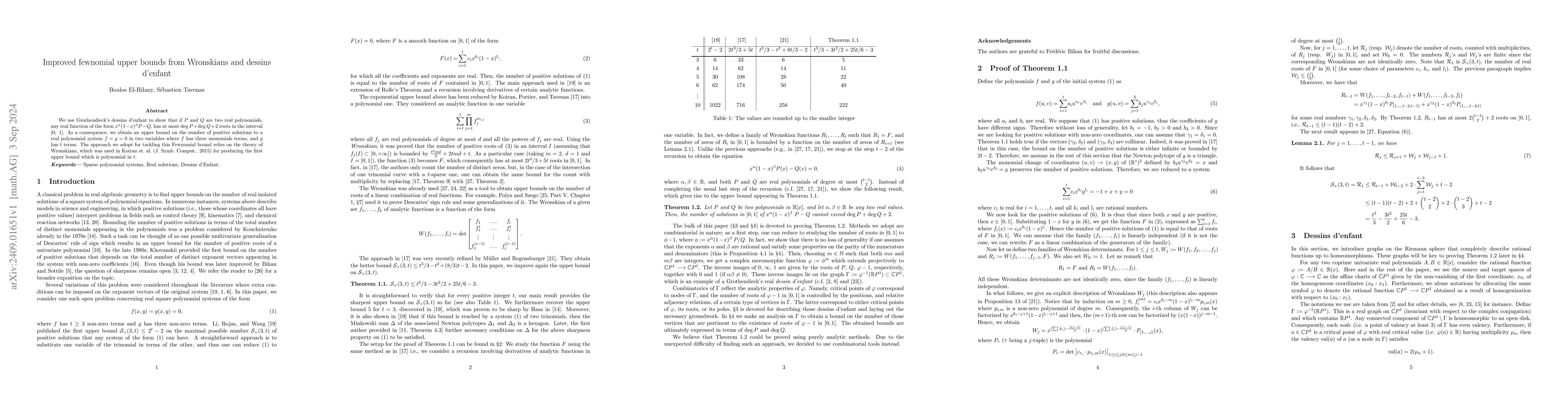 Thumbnail for Improved fewnomial upper bounds from Wronskians and dessins d'enfant