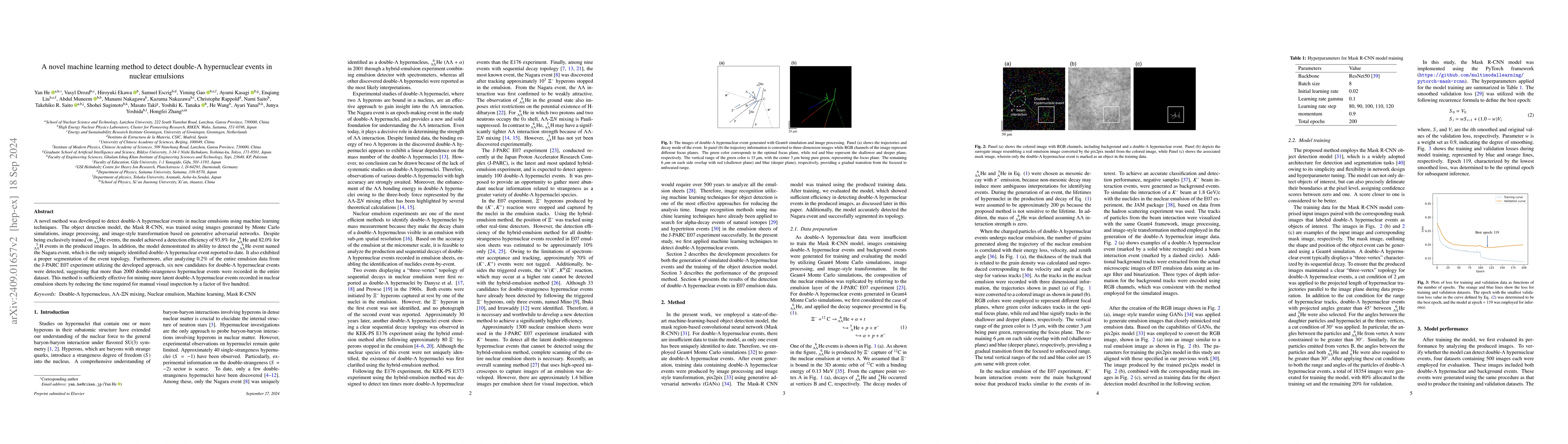 Thumbnail for A novel machine learning method to detect double-$Λ$ hypernuclear
  events in nuclear emulsions