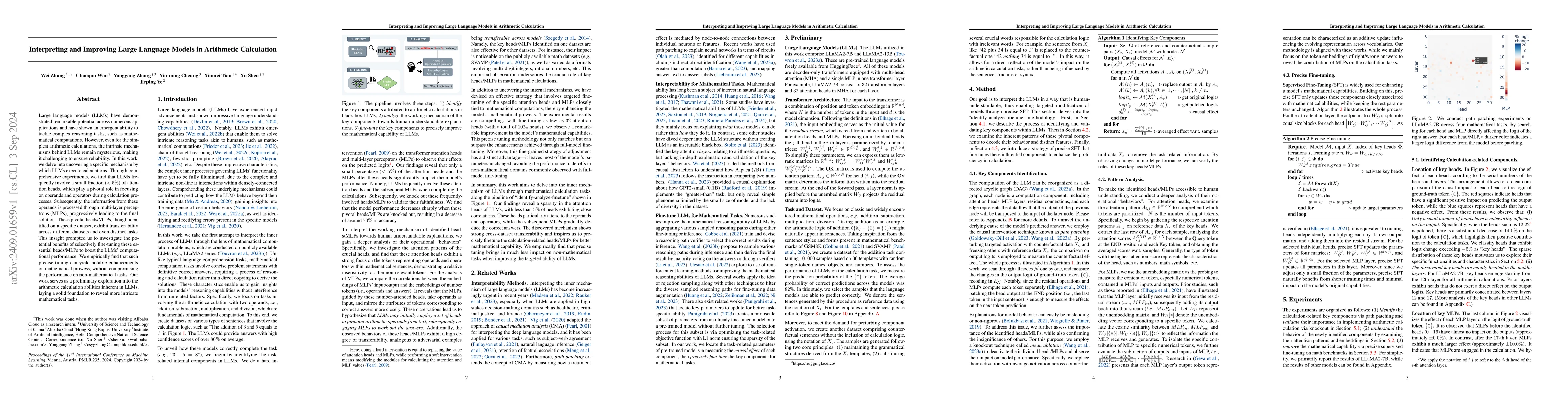 Thumbnail for Interpreting and Improving Large Language Models in Arithmetic
  Calculation