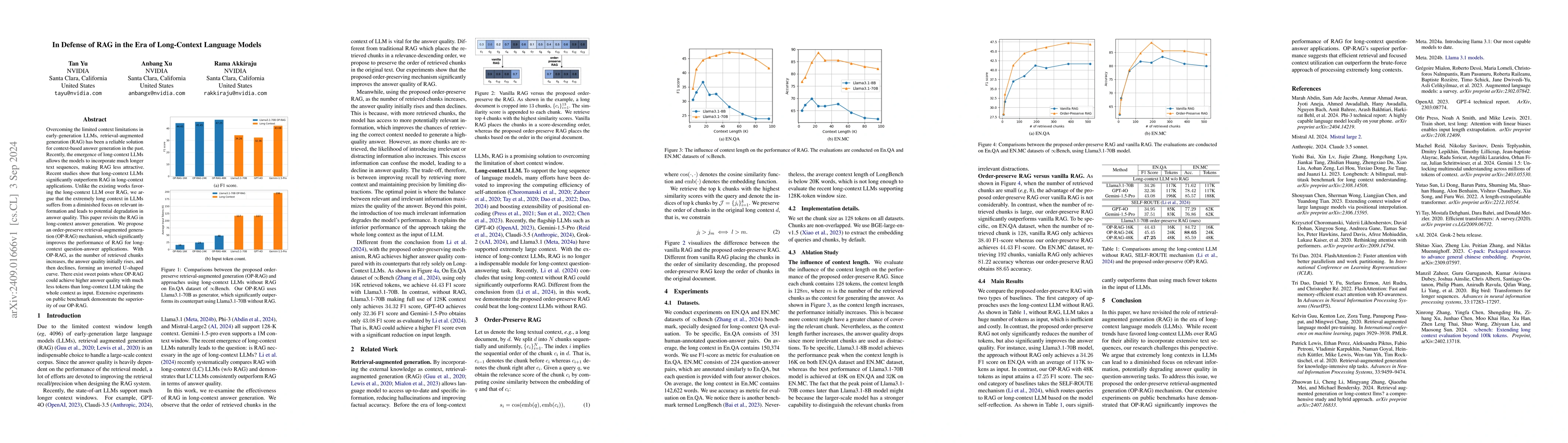 Thumbnail for In Defense of RAG in the Era of Long-Context Language Models
