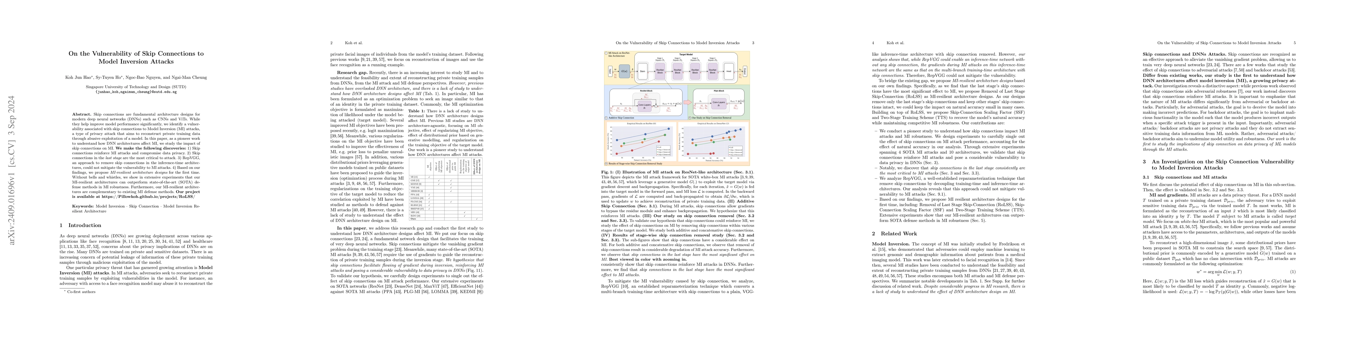 Thumbnail for On the Vulnerability of Skip Connections to Model Inversion Attacks