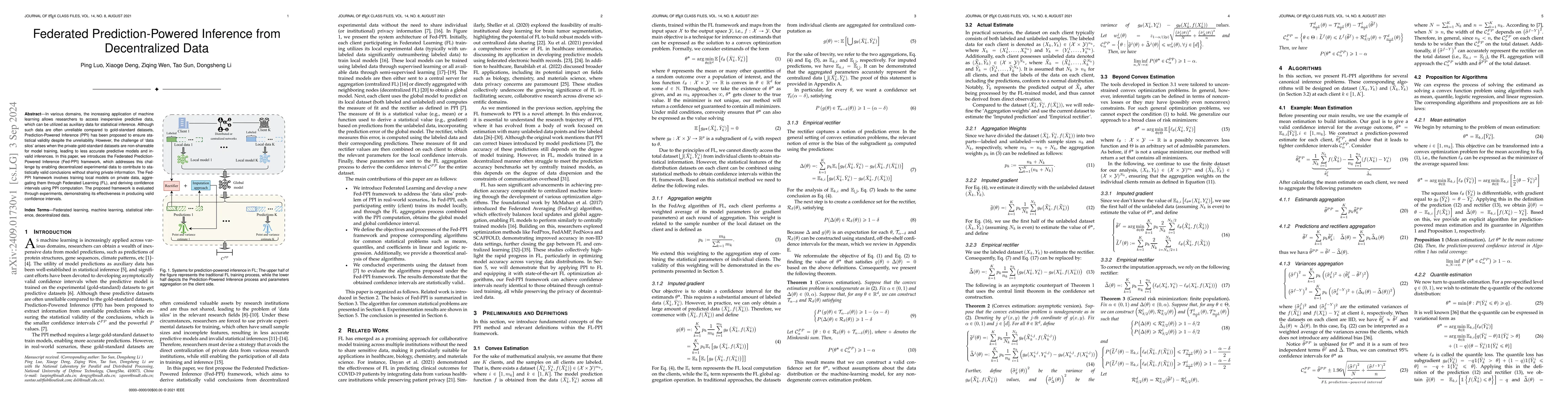 Thumbnail for Federated Prediction-Powered Inference from Decentralized Data
