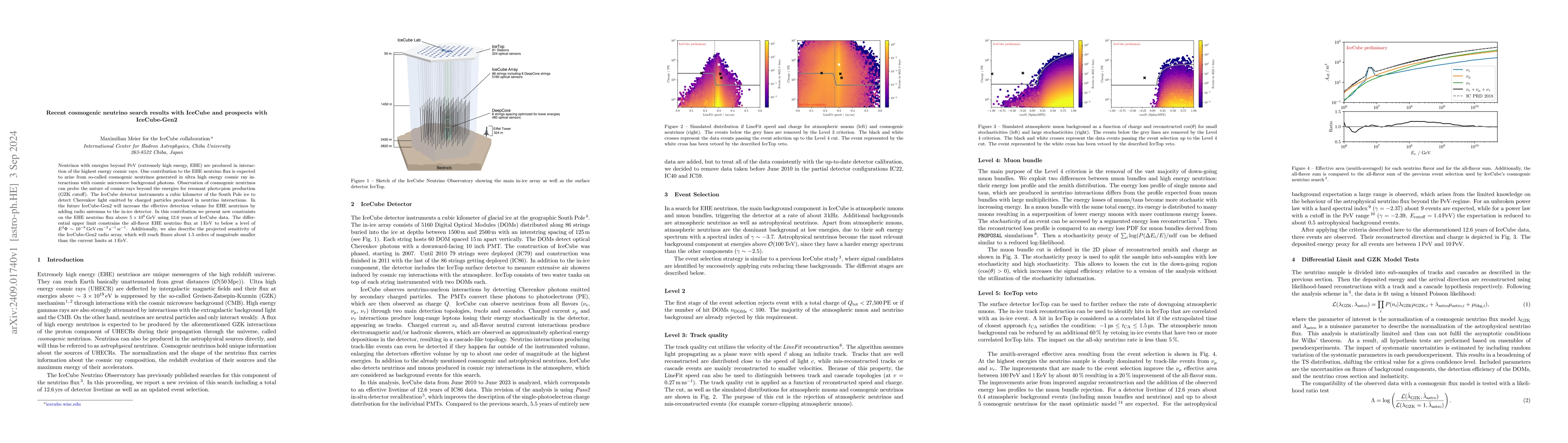 Thumbnail for Recent cosmogenic neutrino search results with IceCube and prospects
  with IceCube-Gen2