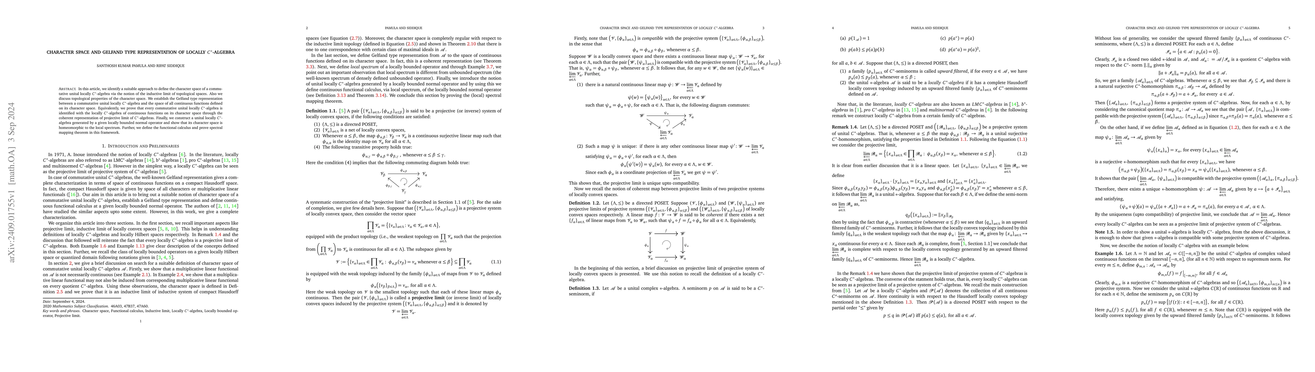 Thumbnail for Character Space and Gelfand type representation of locally C^{*}-algebra