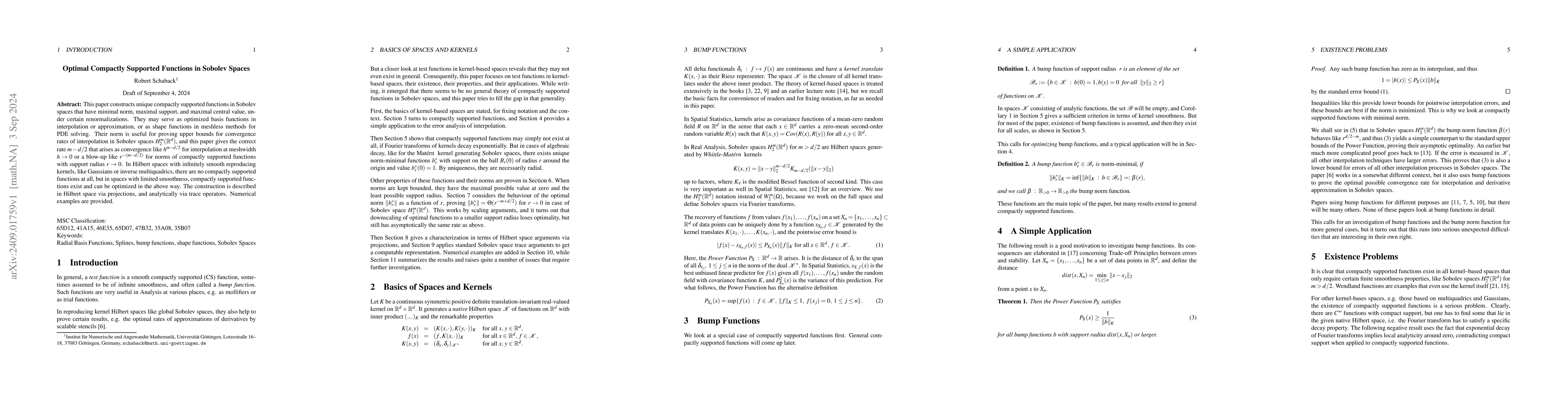 Thumbnail for Optimal Compactly Supported Functions in Sobolev Spaces