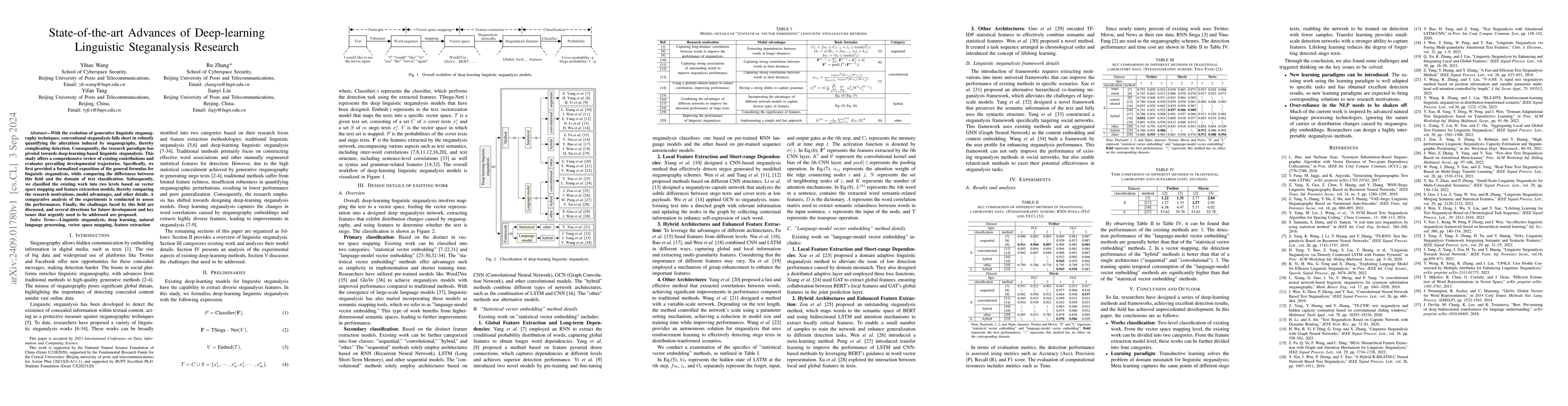 Thumbnail for State-of-the-art Advances of Deep-learning Linguistic Steganalysis
  Research