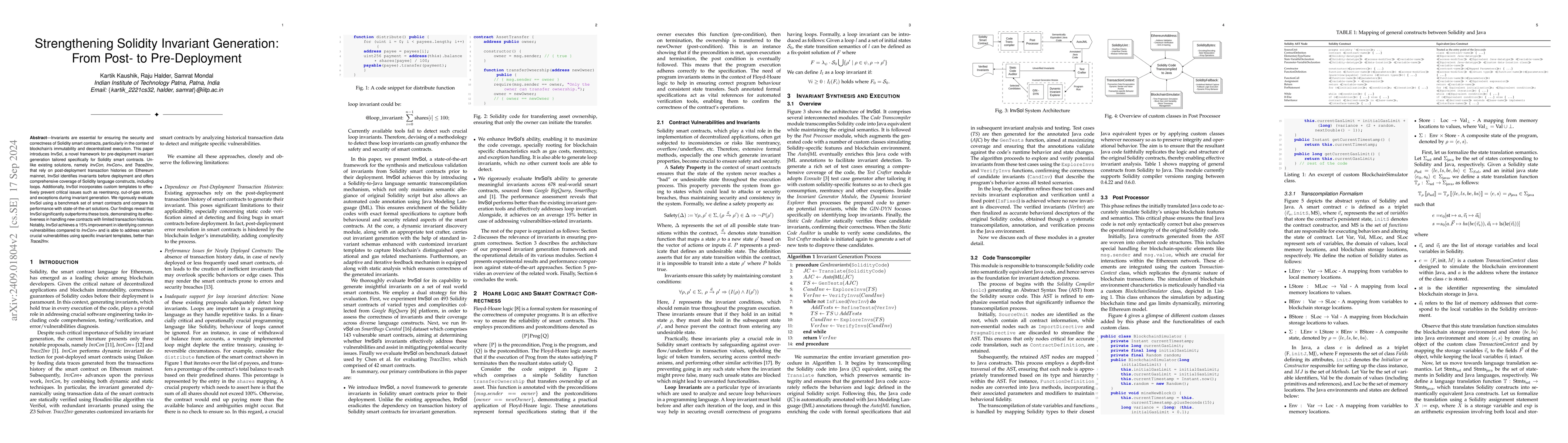 Thumbnail for Strengthening Solidity Invariant Generation: From Post- to
  Pre-Deployment