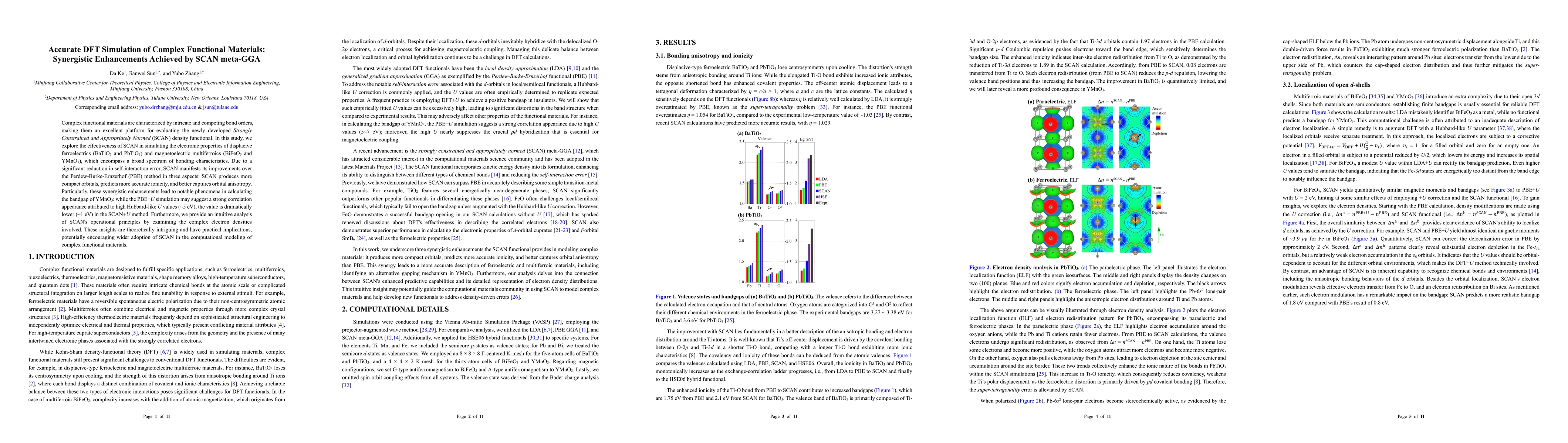 Thumbnail for Accurate DFT Simulation of Complex Functional Materials: Synergistic
  Enhancements Achieved by SCAN meta-GGA