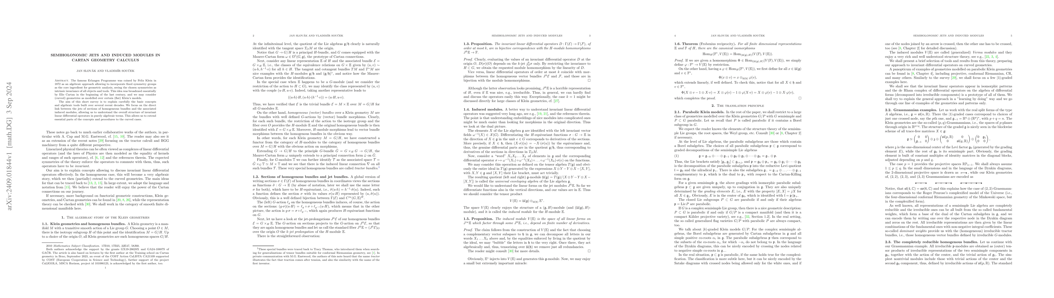 Thumbnail for Semiholonomic jets and induced modules in Cartan geometry calculus