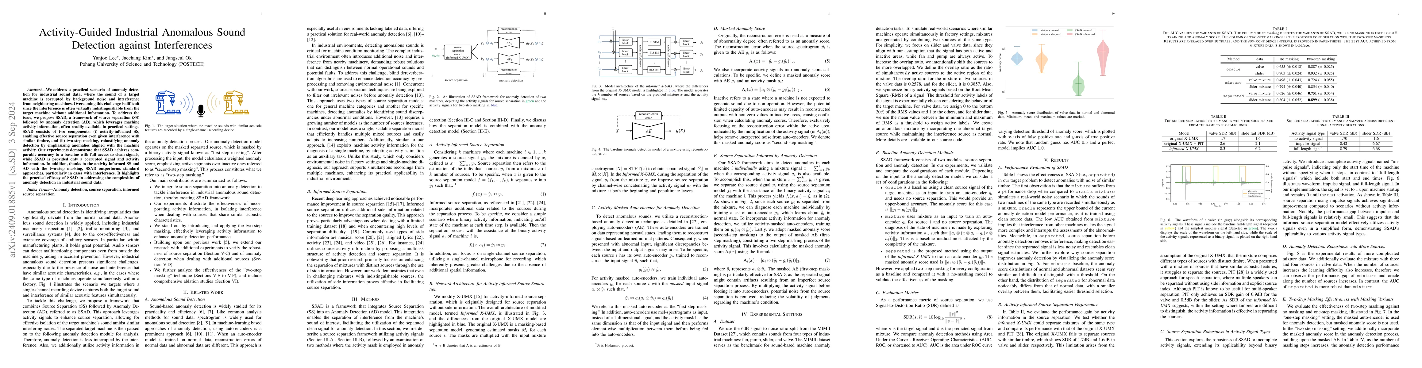 Thumbnail for Activity-Guided Industrial Anomalous Sound Detection against
  Interferences