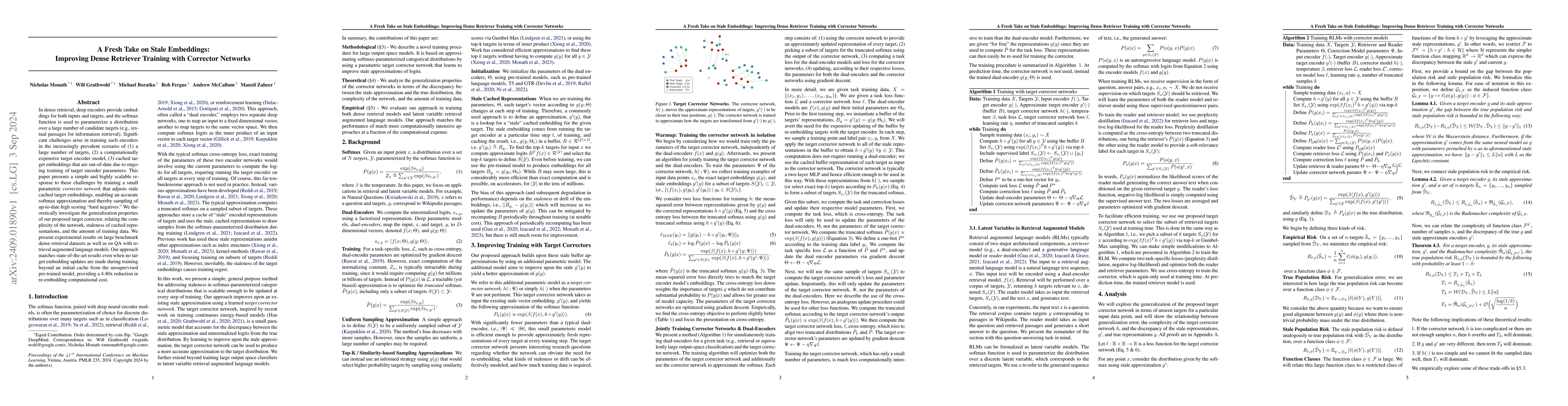 Thumbnail for A Fresh Take on Stale Embeddings: Improving Dense Retriever Training
  with Corrector Networks