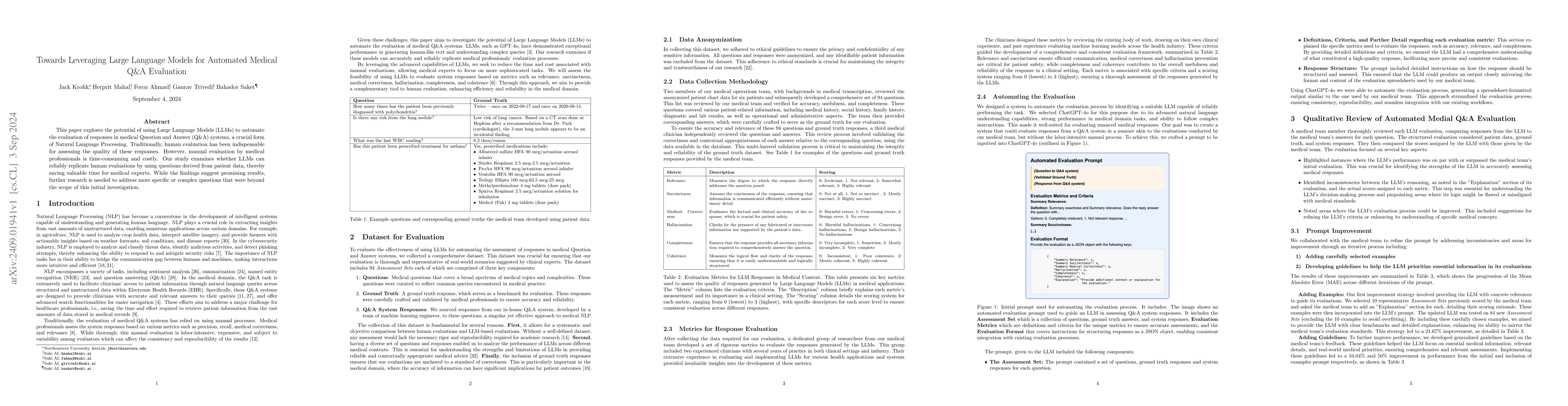Thumbnail for Towards Leveraging Large Language Models for Automated Medical Q&A
  Evaluation