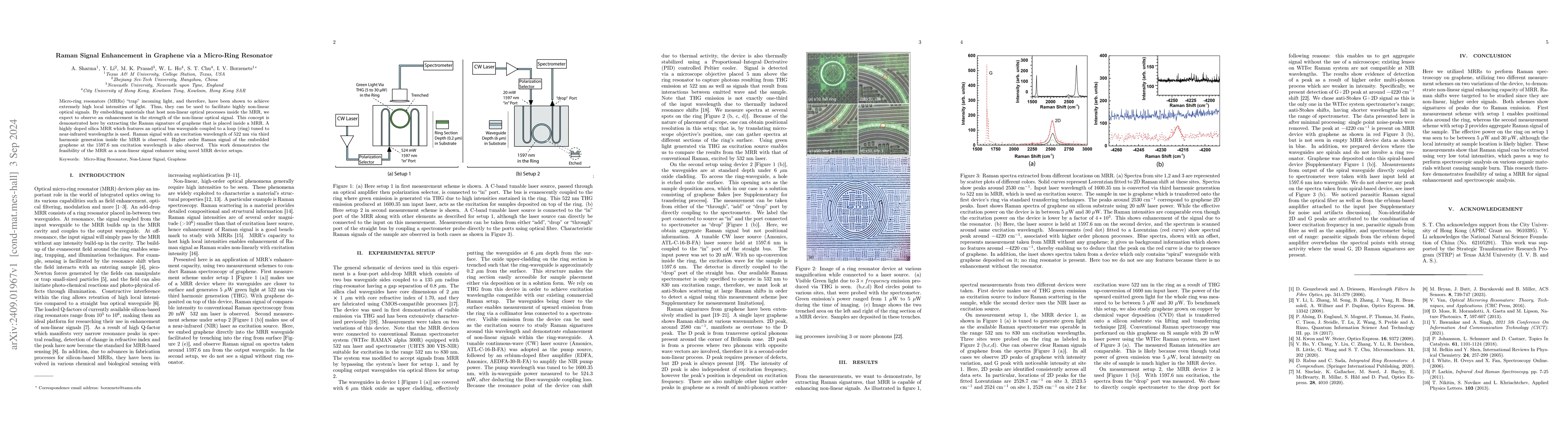 Thumbnail for Raman signal enhancement via a microring resonator