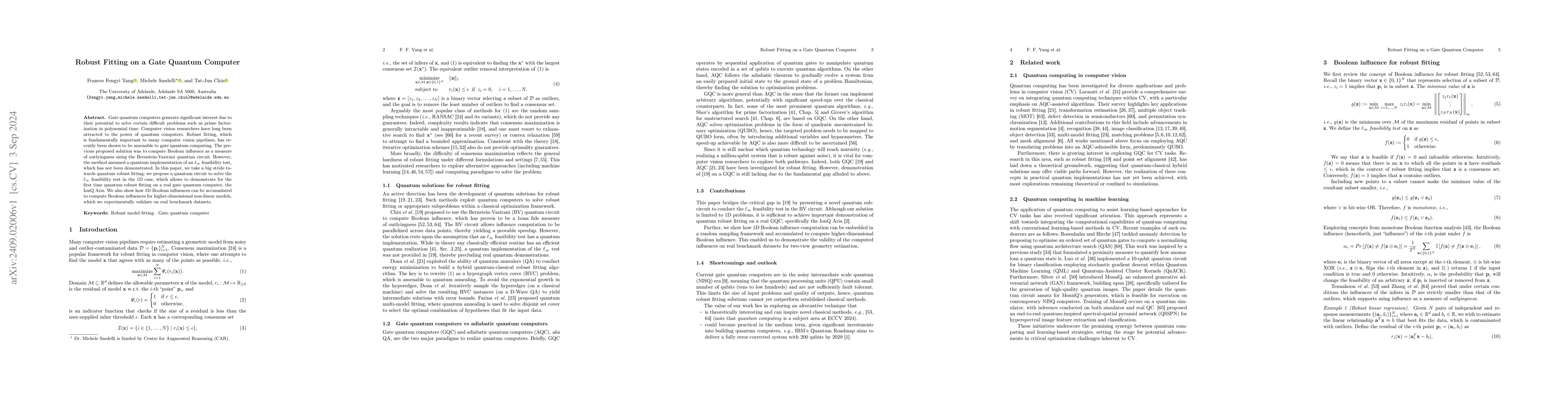 Thumbnail for Robust Fitting on a Gate Quantum Computer