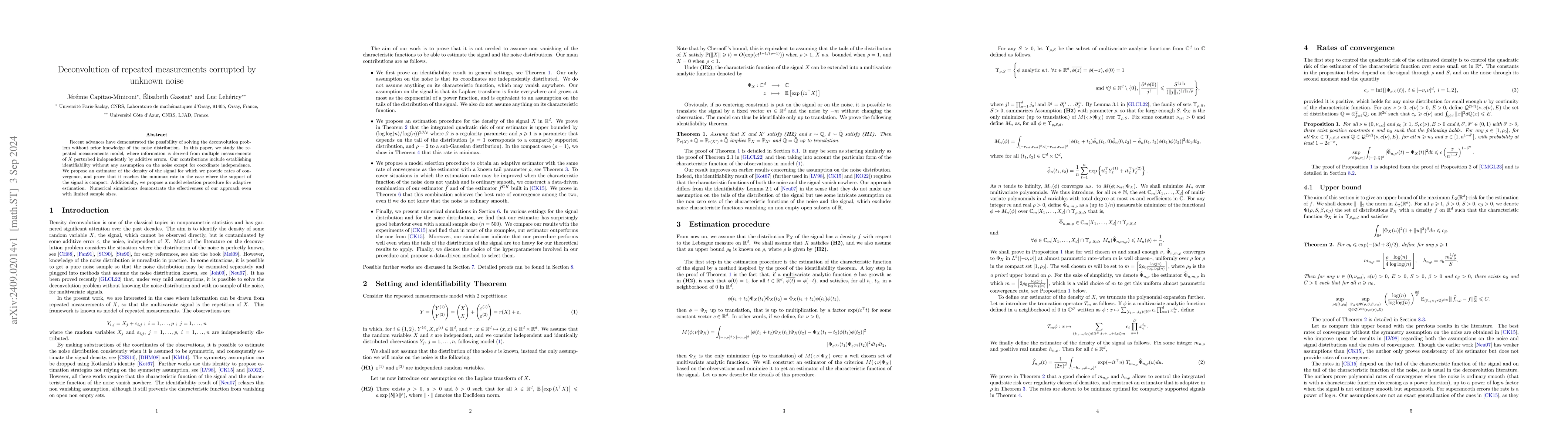 Thumbnail for Deconvolution of repeated measurements corrupted by unknown noise