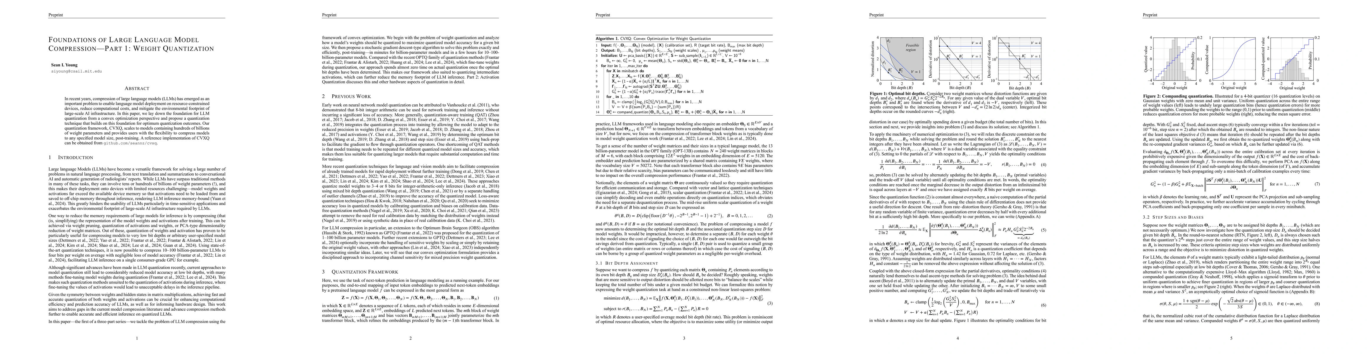 Thumbnail for Foundations of Large Language Model Compression -- Part 1: Weight
  Quantization