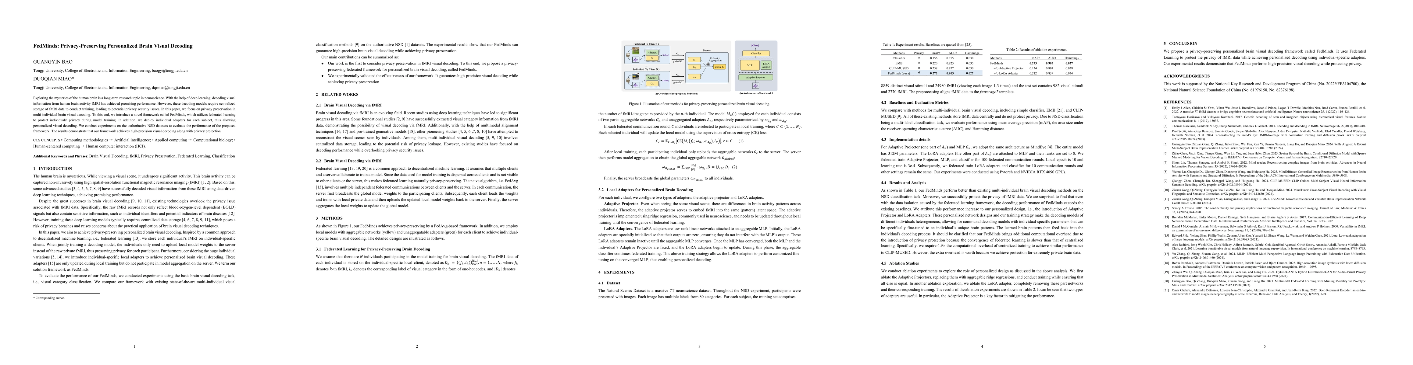 Thumbnail for FedMinds: Privacy-Preserving Personalized Brain Visual Decoding