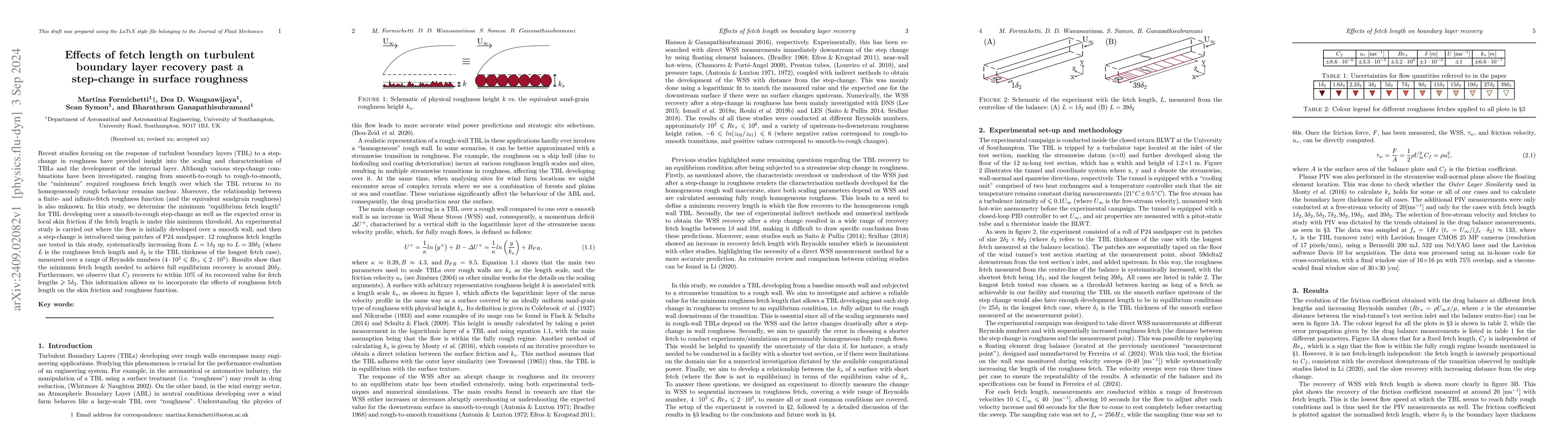 Thumbnail for Effects of fetch length on turbulent boundary layer recovery past a
  step-change in surface roughness