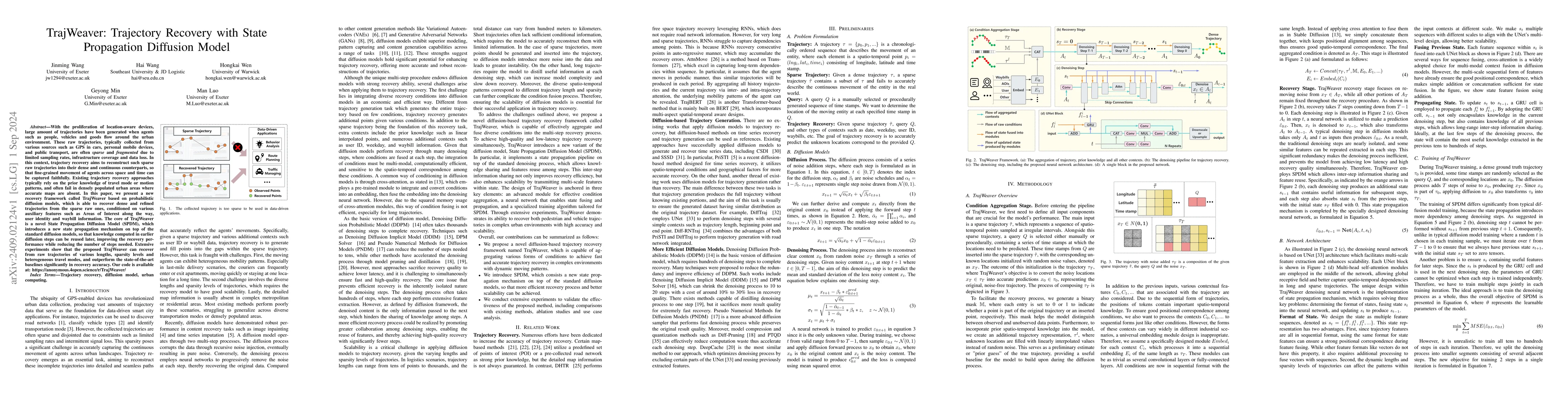 Thumbnail for TrajWeaver: Trajectory Recovery with State Propagation Diffusion Model