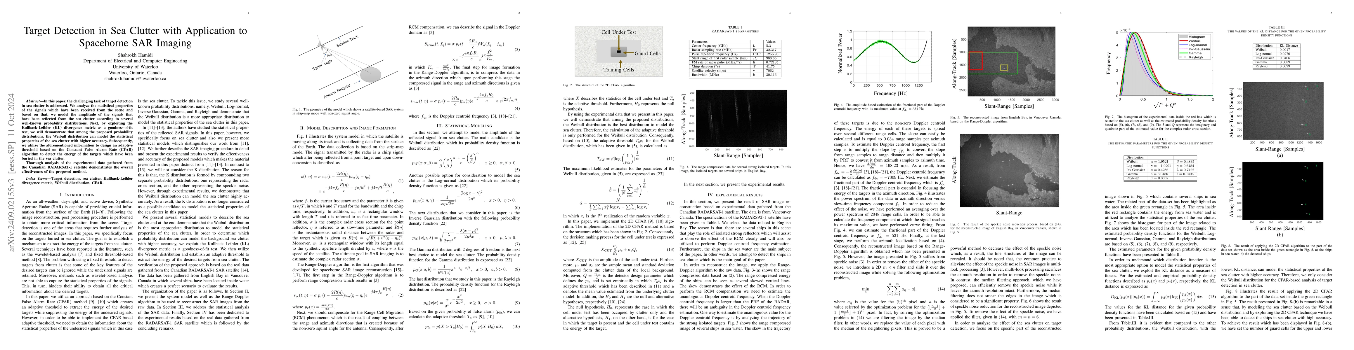 Thumbnail for Target Detection in Sea Clutter with Application to Spaceborne SAR
  Imaging