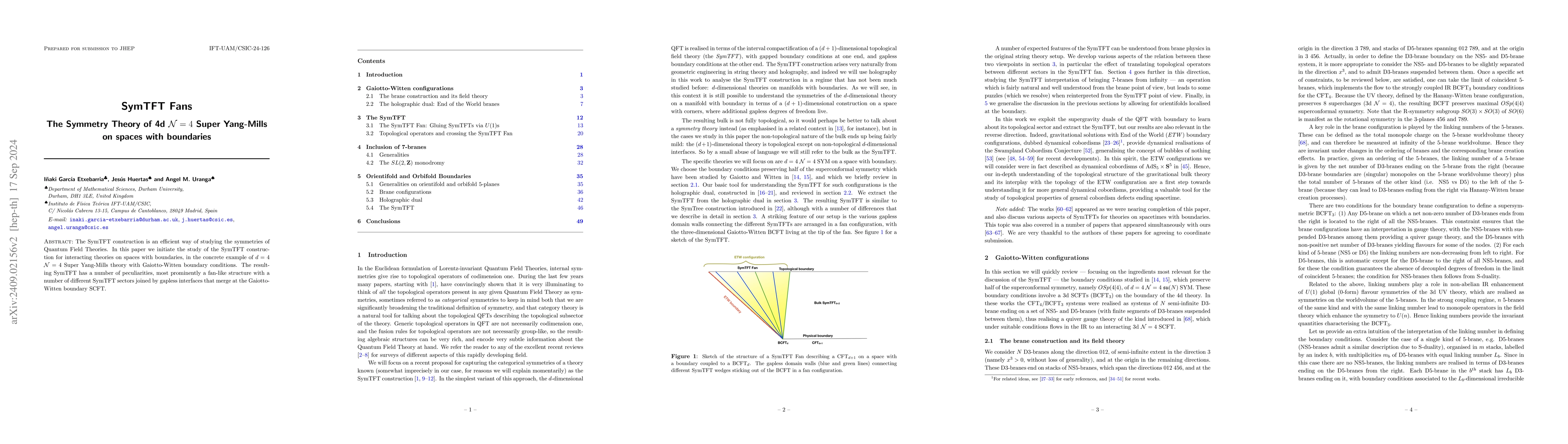 Thumbnail for SymTFT Fans: The Symmetry Theory of 4d N=4 Super Yang-Mills on spaces
  with boundaries