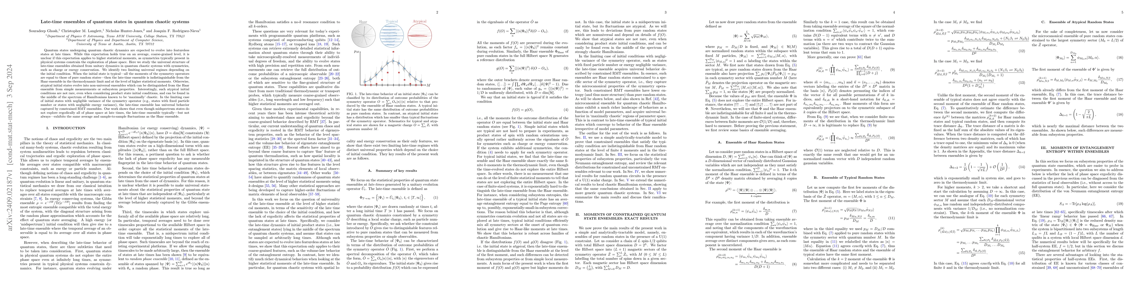 Thumbnail for Late-time ensembles of quantum states in quantum chaotic systems