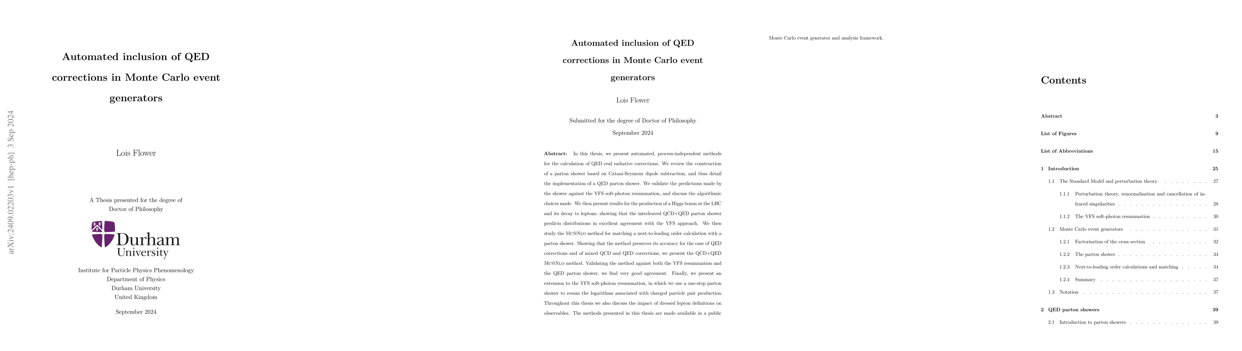 Thumbnail for Automated inclusion of QED corrections in Monte Carlo event generators