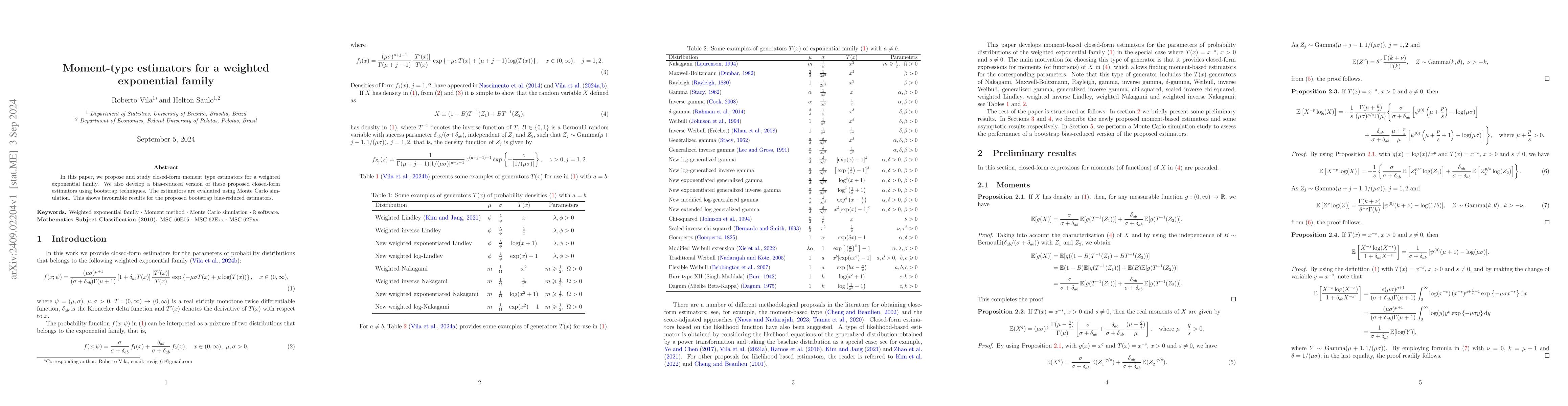 Thumbnail for Moment-type estimators for a weighted exponential family